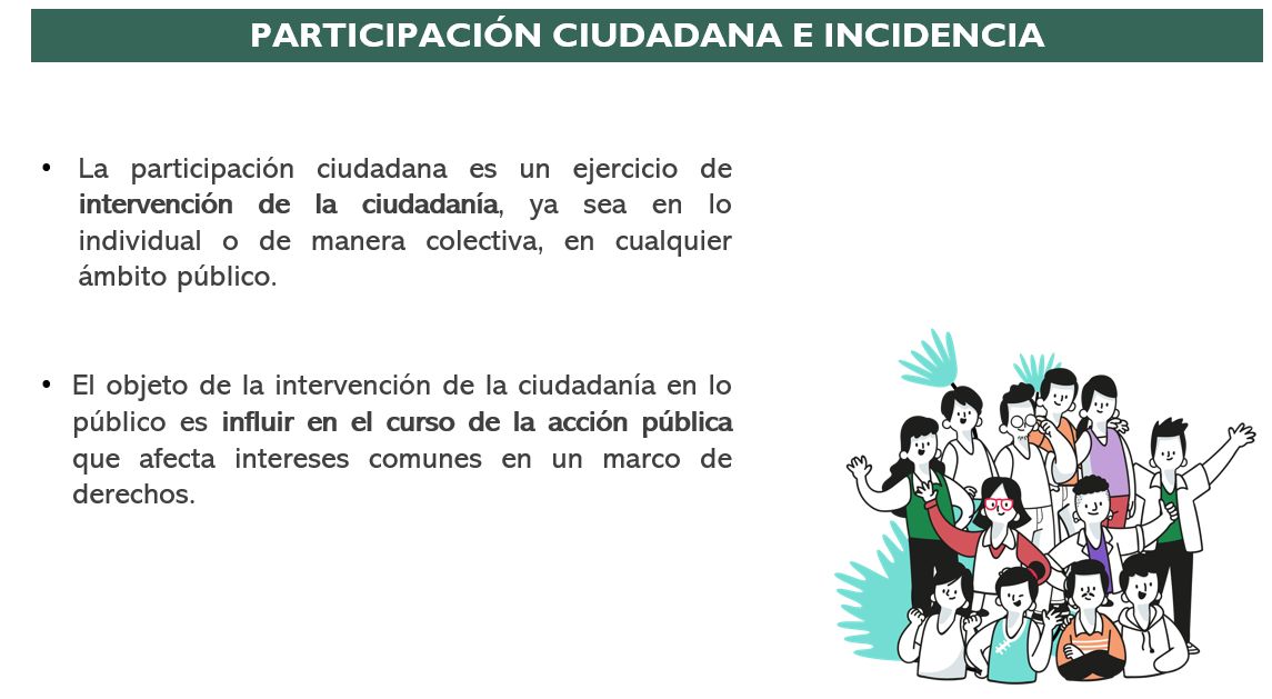 Participación ciudadana e incidencia 