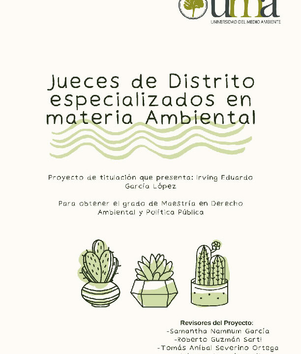 Jueces de distrito especializados en materia ambiental